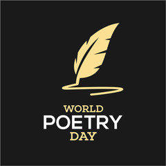 World Poetry Day Vector Design