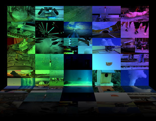 Big multimedia video wall widescreen Web streaming media TV