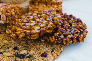 palanqueta Traditional mexican candy with peanuts crunchy