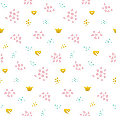 Cute Grunge Seamless Pattern