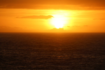 Sunset over the sea