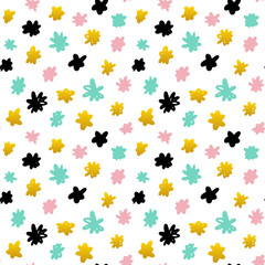 Obraz premium Floral Hand Drawn Seamless Pattern