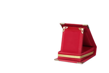 Red Blank Plaque Isolated On White Background