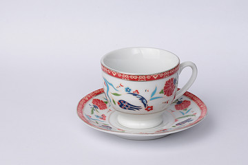 coffee cup on white ground 