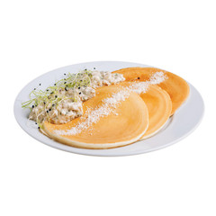 smoked salmon on a white plate