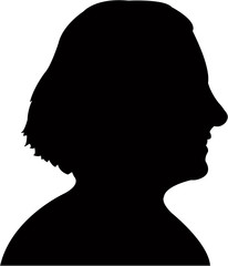 a woman head silhouette vector