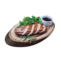 steak with vegetables