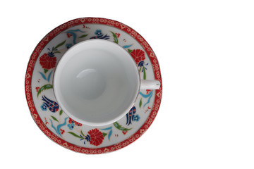 coffee cup on white ground 