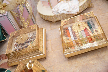 traditional Moroccan Wedding.Wedding Moroccan Henna. Translation:tarik end fatima zohra