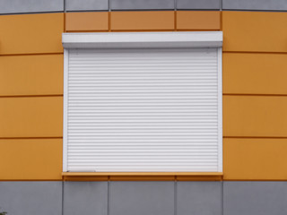 modern exterior design of an office building. roller shut window
