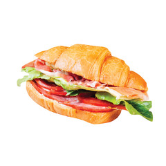 sandwich with ham and vegetables