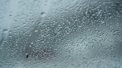 Drops of water on the glass, krople wody na szybie - obrazy, fototapety, plakaty