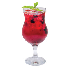 red cocktail isolated on white background