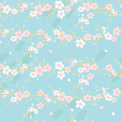 桜　シームレスパターン