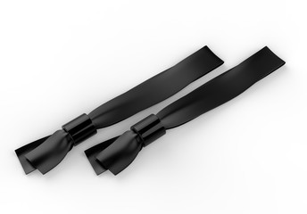 Blank fabric wristband for mock up design. 3d render illustration
