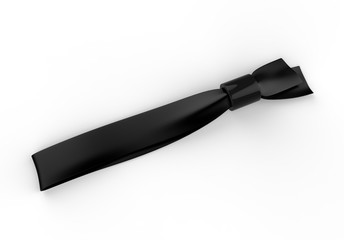 Blank fabric wristband for mock up design. 3d render illustration