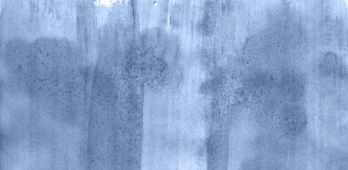 Abstract watercolor background hand-drawn on paper. Volumetric smoke elements. Navy blue color. For design, web, card, text, decoration, surfaces.