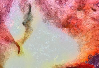 Large colorful splashes of paint on canvas, unique design elements, original grunge texture in very high resolution, deep colors digital background, textured oil template.