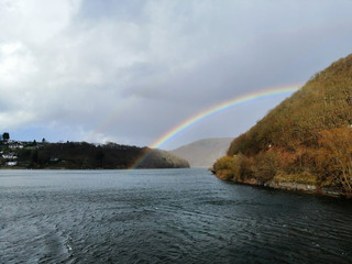 Rainbow on the water