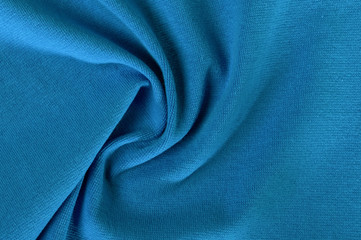 crumpled turquoise fabric