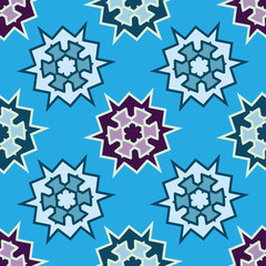 Bright seamless pattern with circular geometric shapes.