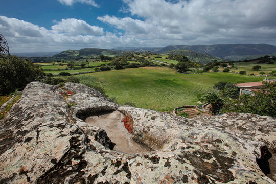 Vista Panoramica  delle valli di Escalaplano . Sardegna