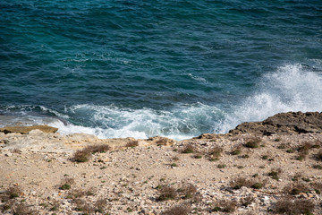 Fototapeta na wymiar Waves at the coast, island Mallorca Spain