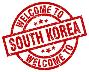 welcome to South Korea red stamp