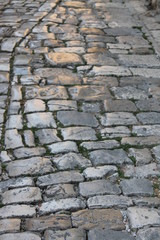 Shiny stone pavement