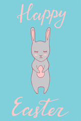 Handdrawn Easter greeting card