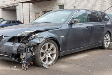 old and damaged car