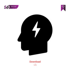 Outline head icon isolated on white background. Best modern. Graphic design, mobile application, beauty icons 2019 year, user interface. Editable stroke. EPS10 format vector illustration