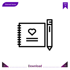 book vector icon. Best modern, simple, isolated, flat icon for website design or mobile applications, UI / UX design vector format