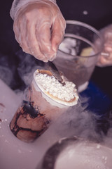 Luxury high fashion show on racecourse