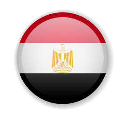 Obraz premium Egypt flag round bright icon on a white background