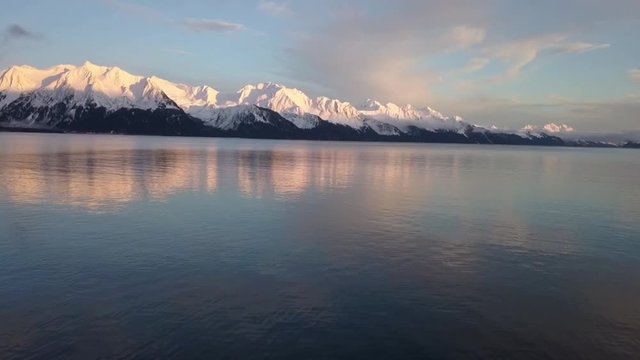 Beautiful views of Resurrection bay in Alaska 