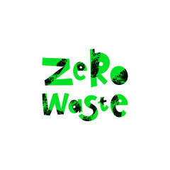 Zero waste cartoon lettering