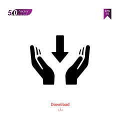 Obraz premium Outline download icon isolated on white background. Best modern. Graphic design, mobile application, beauty icons 2019 year, user interface. Editable stroke. EPS10 format vector illustration