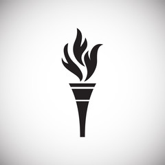 Torch icon on background for graphic and web design. Simple vector sign. Internet concept symbol for website button or mobile app.