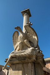 Monumento militi della guerra  - Centro storico di Serramananna - Sardegna - Italia