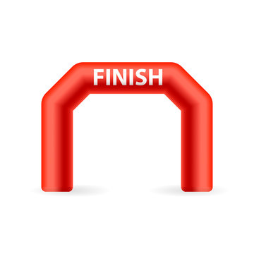 Inflatable finish arch icon. Clipart image isolated on white background