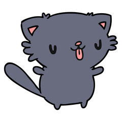 cartoon of cute kawaii cat
