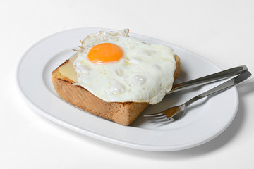 image of a toast with egg