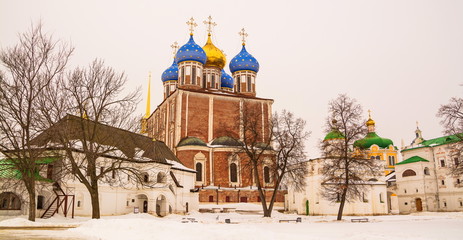 Assumption Cathedral of  Ryazan Kremlin in winter