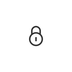 Lock icon. Secure sign