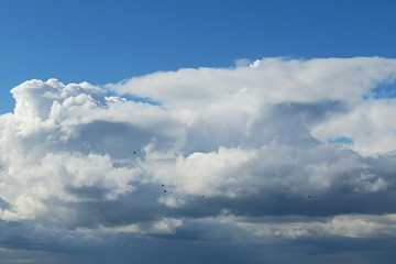Beautiful cloudscape in blue sky, natural background