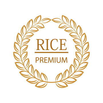 rice Grain logo icon vector.