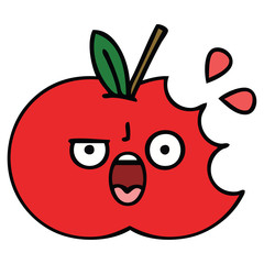 cute cartoon red apple