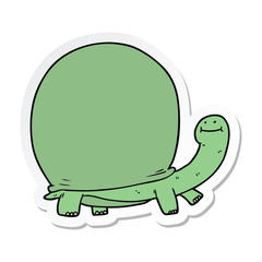sticker of a cartoon tortoise