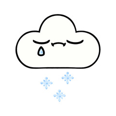 comic book style cartoon snow cloud